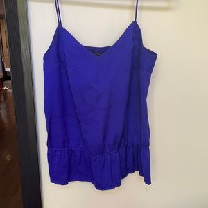 Purple peplum silky camisole. Size L